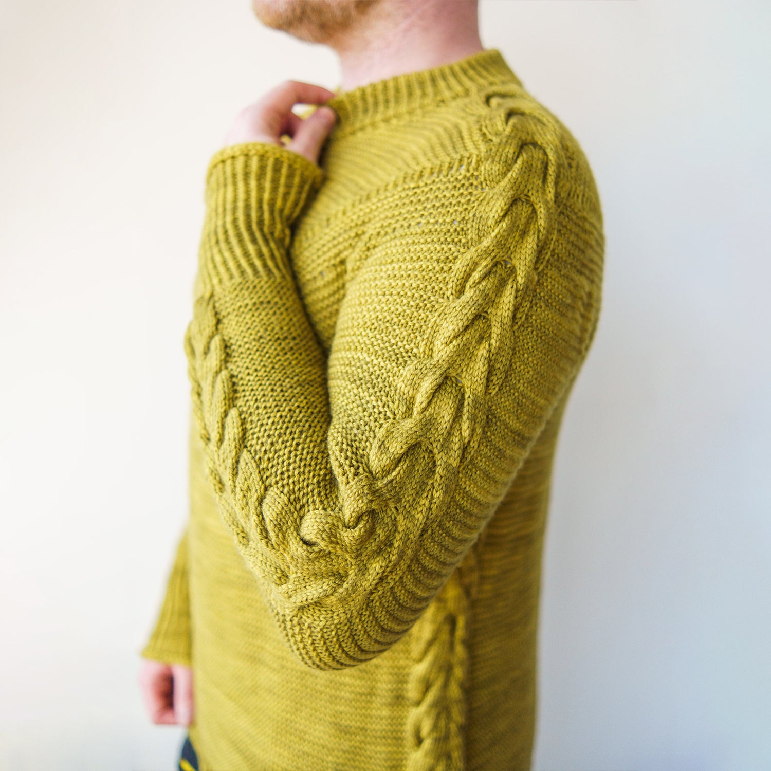 ANTLER SLEEVE SWEATER - VOLCANIC SAND