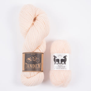 WESTKNITS KIT - WHITE PEACH MOHAIR MATCH DK