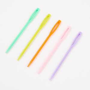 Bright Plastic Darning Needles
